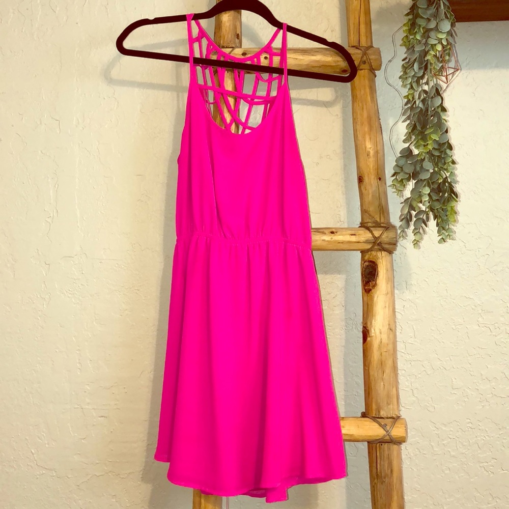 Hot pink dress